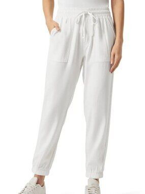 Splendid Lakeside Jogger White Linen Blend Drawstring Pants XS